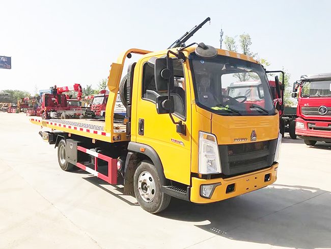 國六藍(lán)牌重汽豪沃一拖二清障車